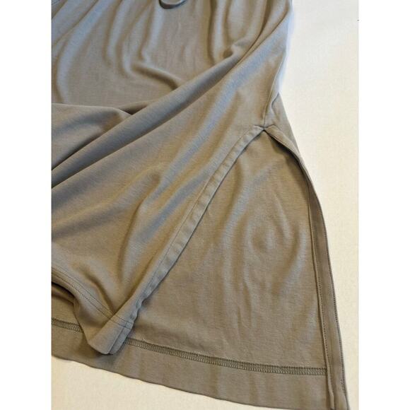 Haven Well Within Size Large Midi Dress 100% Cotton Tie Waist Lagenlook Neutral - Picture 5 of 10